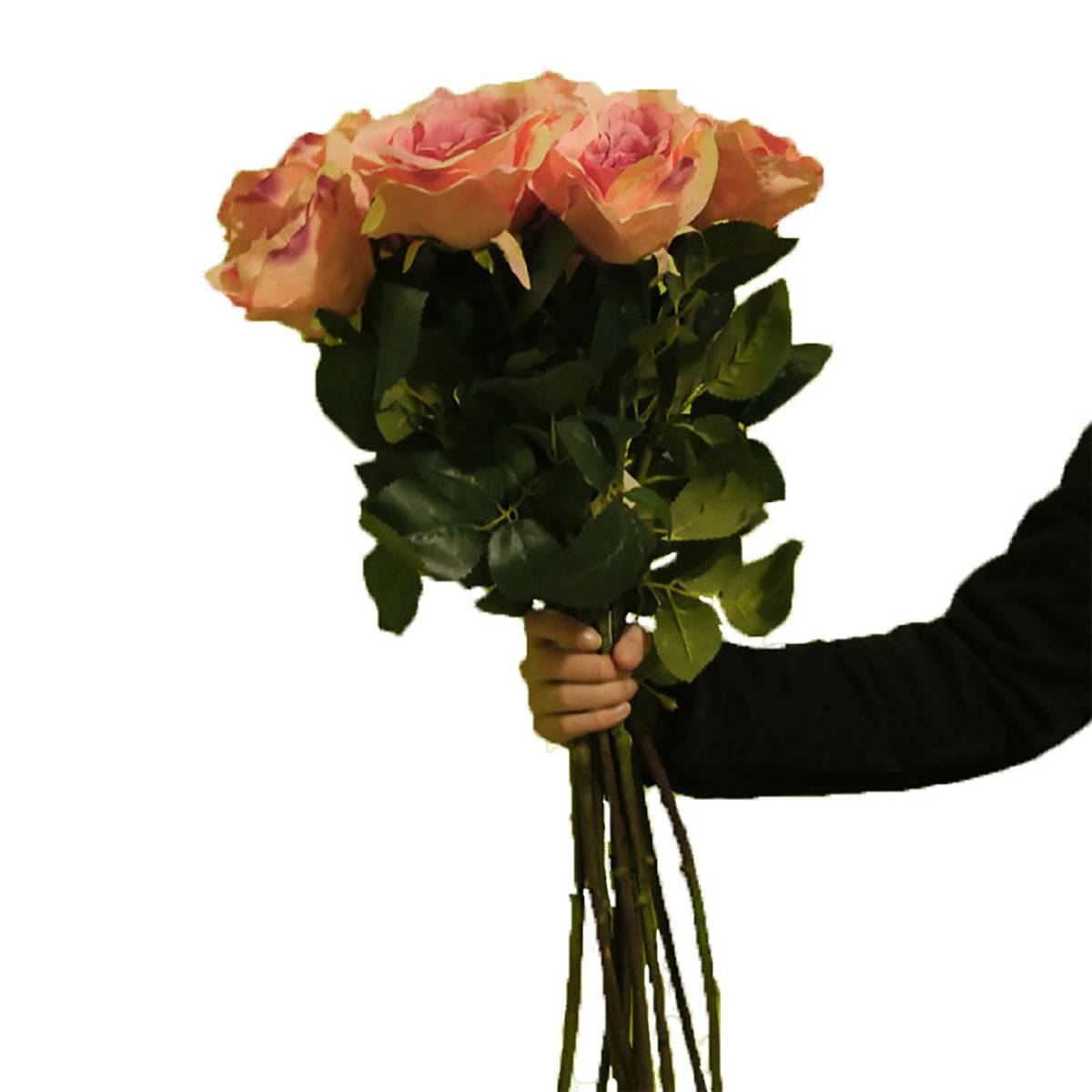 Bouquet de 11 roses artificielles Saint Valentin Tendresse H 75 cm - Image 3