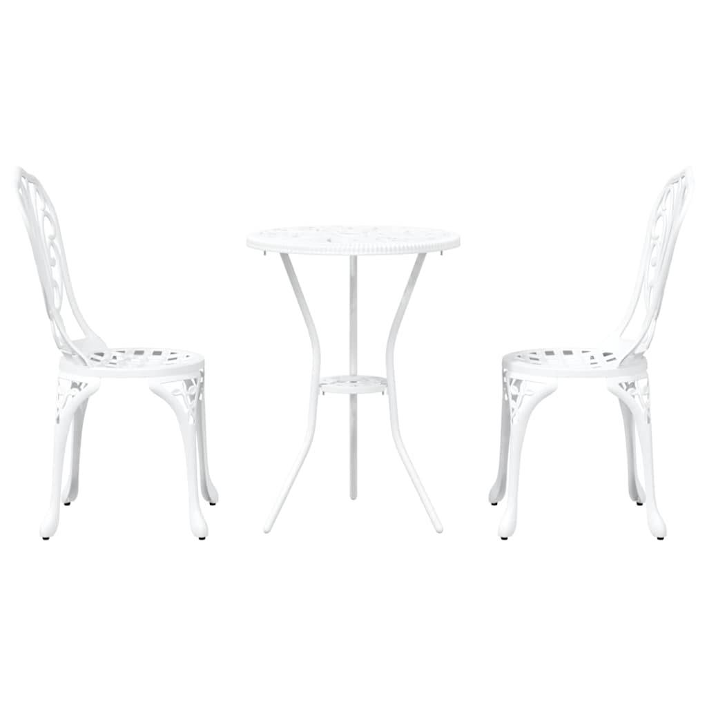 Vidaxl - Ensemble bistro de jardin 3 pcs-Salons de jardin Blanc Aluminium 443081 - Image 6