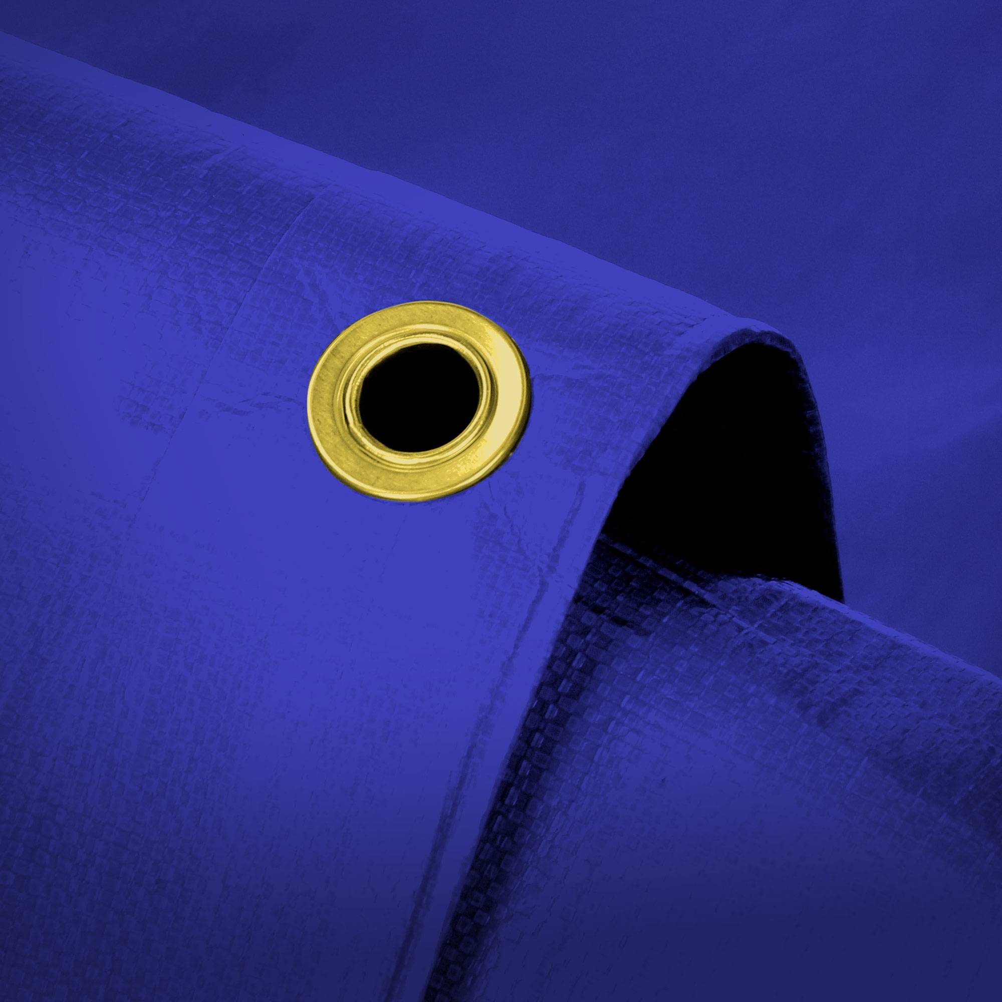 Ecd-Germany - Bâche de Protection Premium avec Œillets + 10 Crochets, 5x8m 40m², 650g/m², Bleu, Tissu PVC, Indéchirable, Imperméable - Imagen 2