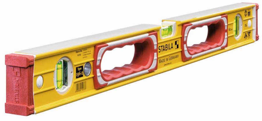 Stabila - Niveau à bulle STABILA Type 196-2 fioles - 61cm - 15233