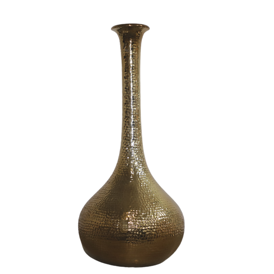 Vase en céramique doré 23.5 x 51cm Chemin de campagne - Imagen 1