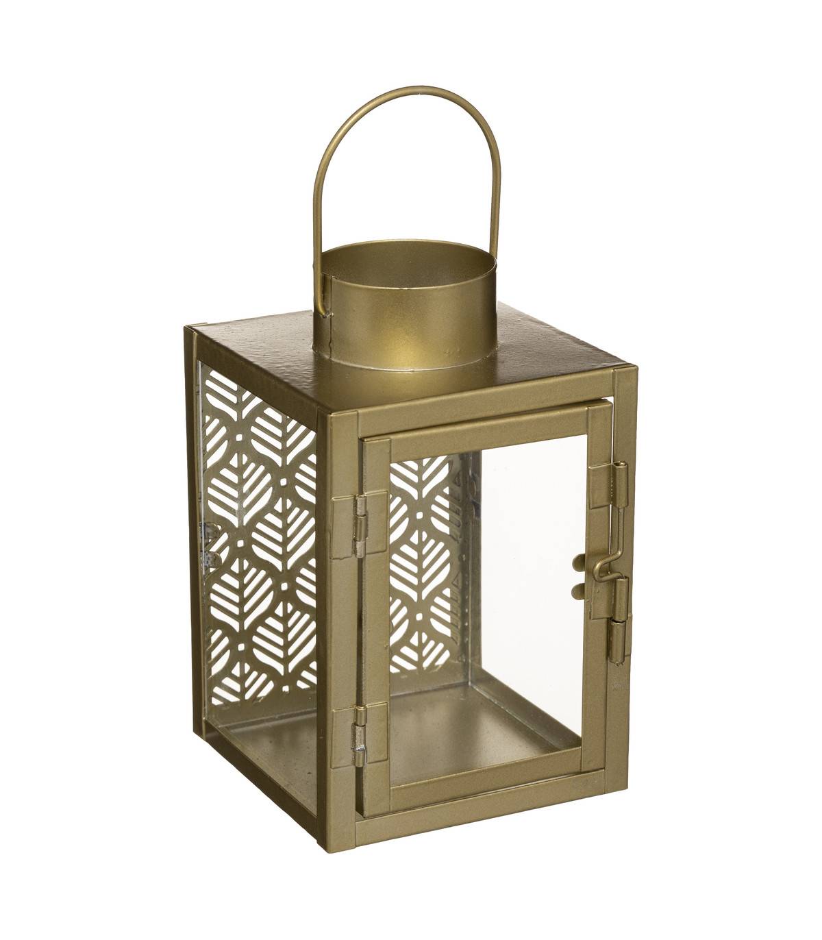 Lanterne en Métal Doré H 16 cm - Imagen 1