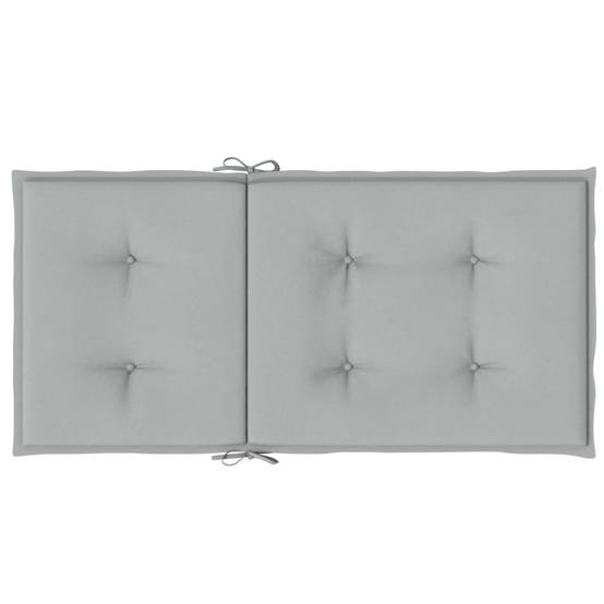 ComfortXL - Lot de 4 Coussins Dossier Bas Polyester Anti-glisse pour Chaise de Jardin Gris Clair Mélangé 100x50cm – ComfortXL Outdoor Living - Image 7