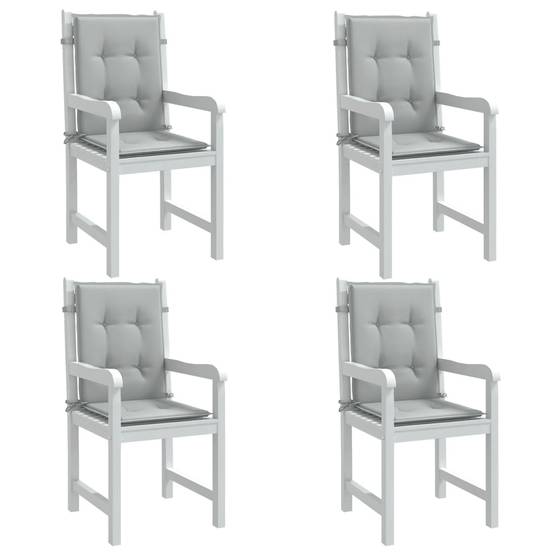ComfortXL - Lot de 4 Coussins Dossier Bas Polyester Anti-glisse pour Chaise de Jardin Gris Clair Mélangé 100x50cm – ComfortXL Outdoor Living - Image 1