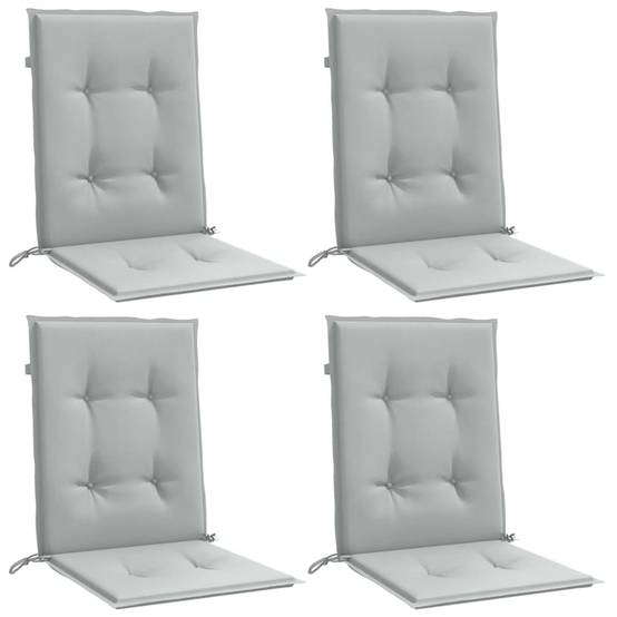 ComfortXL - Lot de 4 Coussins Dossier Bas Polyester Anti-glisse pour Chaise de Jardin Gris Clair Mélangé 100x50cm – ComfortXL Outdoor Living - Image 3