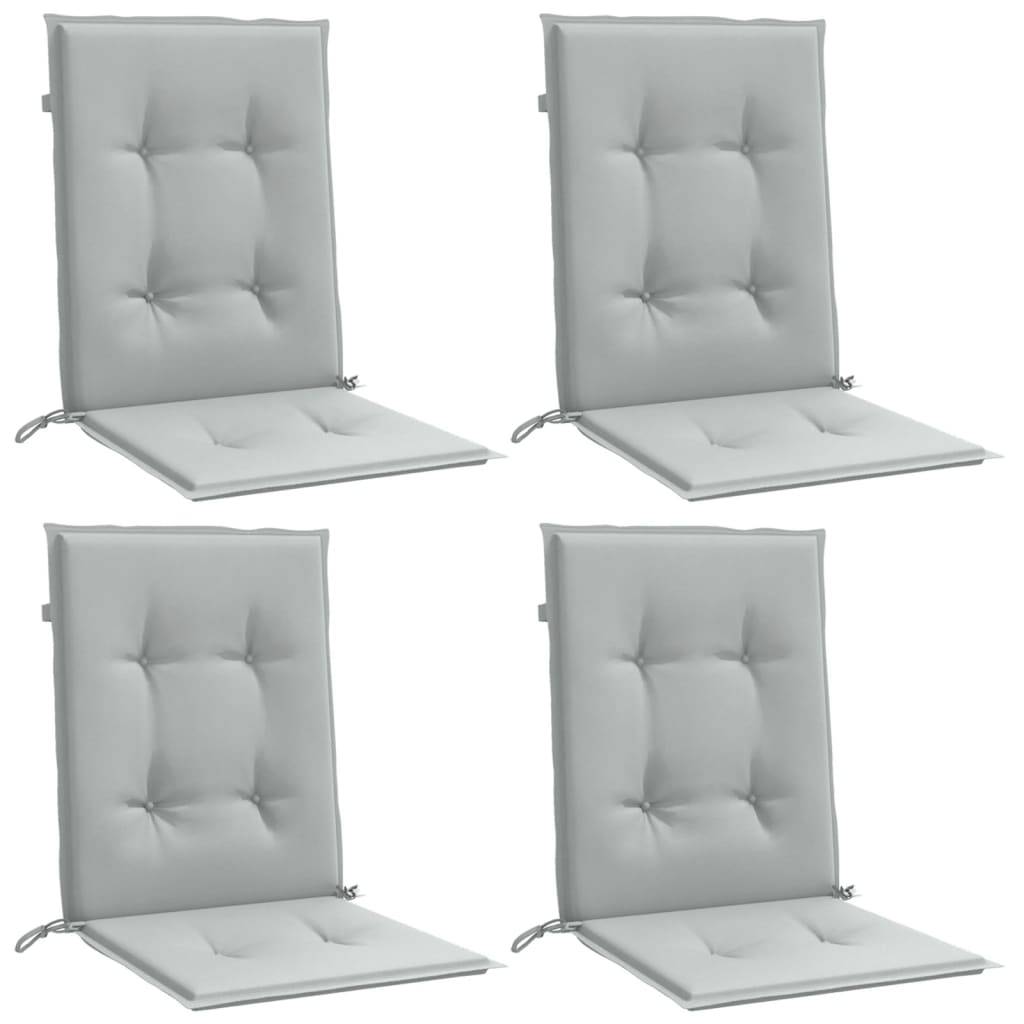 ComfortXL - Lot de 4 Coussins Dossier Bas Polyester Anti-glisse pour Chaise de Jardin Gris Clair Mélangé 100x50cm – ComfortXL Outdoor Living - Image 3