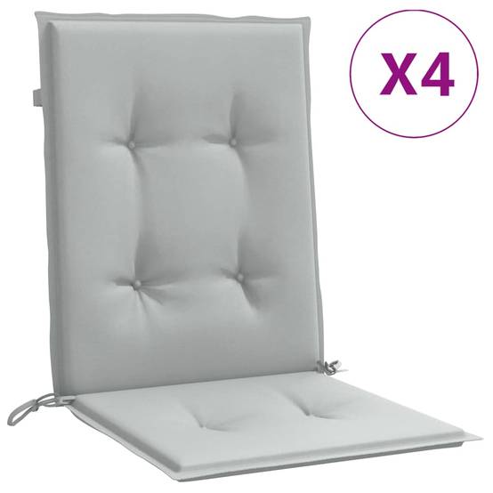 ComfortXL - Lot de 4 Coussins Dossier Bas Polyester Anti-glisse pour Chaise de Jardin Gris Clair Mélangé 100x50cm – ComfortXL Outdoor Living - Image 2