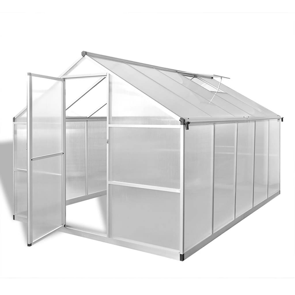 ComfortXL - Serre de jardin 7,55 m² en aluminium et polycarbonate double paroi avec embase – ComfortXL Outdoor Living - Image 1