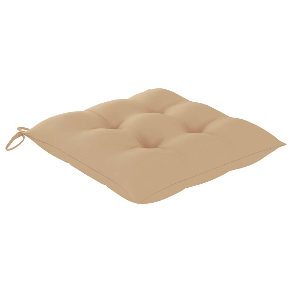 ComfortXL - Chaises de Repas Extérieur Lot de 6 en Teck Massif avec Coussins Épais 7cm pour Table de Jardin Beige – ComfortXL Outdoor Living - Image 7