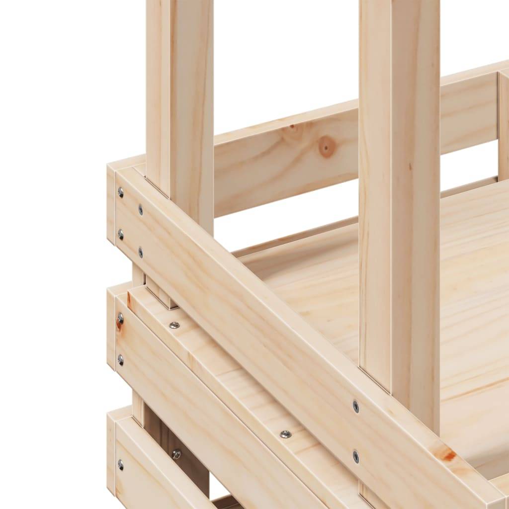 Table de bar extérieure bois massif avec toit 112,5 x 57 x 195,5 cm - PANGIVO - Image 7