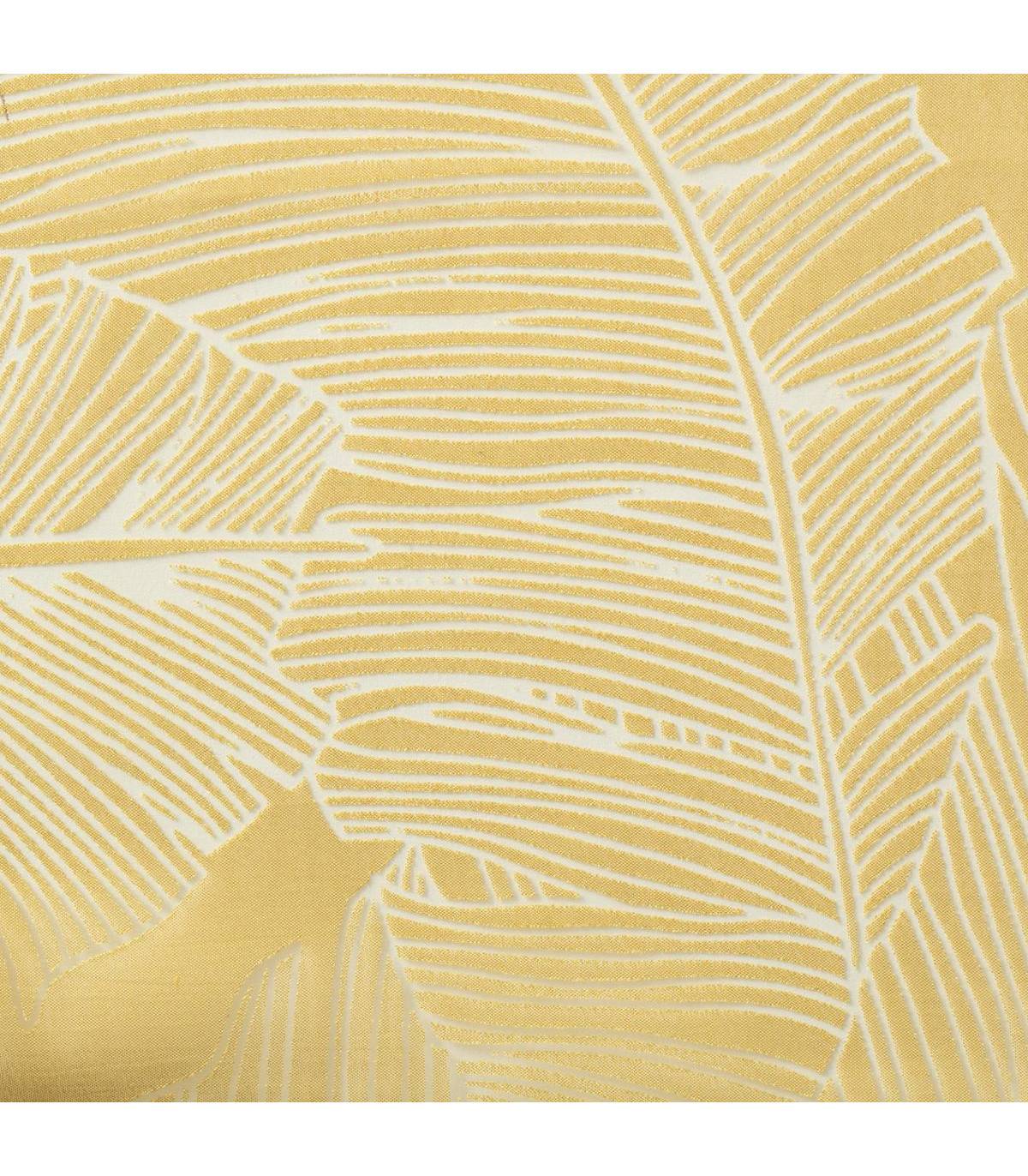 Voilage à œillets Ocre motif Feuille 140 x 240 cm - Imagen 2