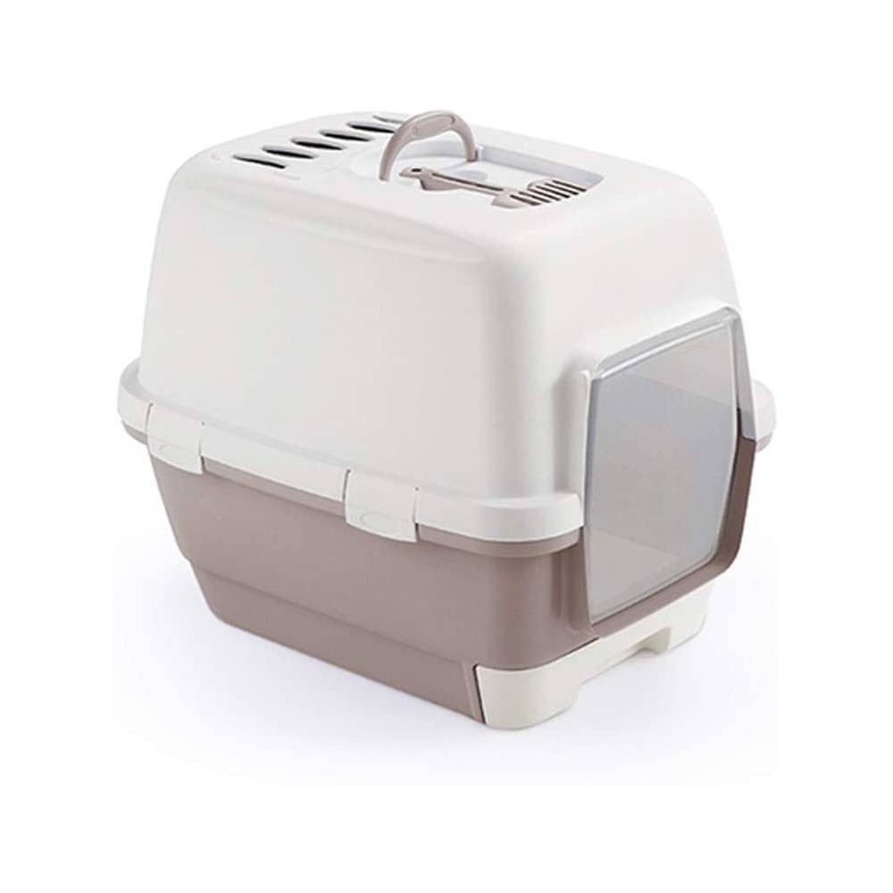 Maison de toilette Clever & Smart rose clair à tiroir 58 x 45 x 48 cm h, pour chat - Image 1