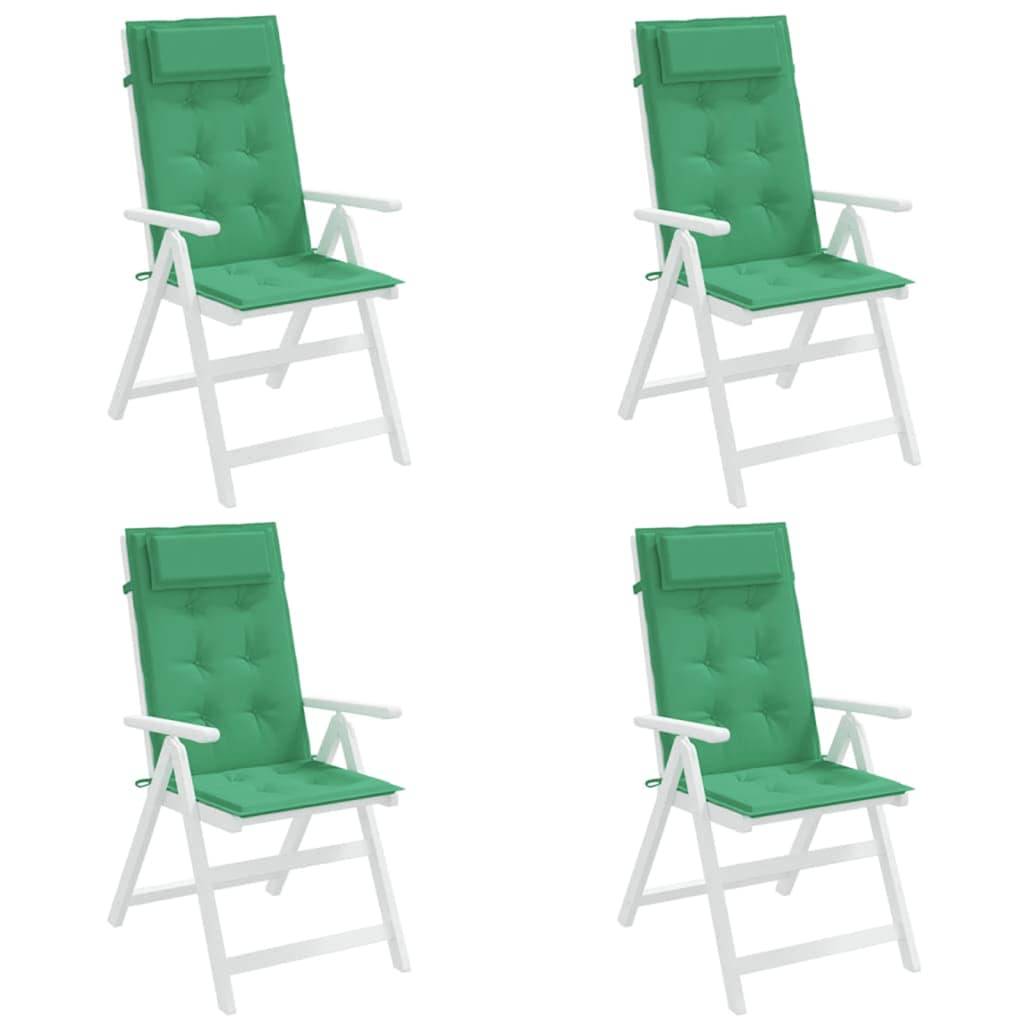 Coussins de chaise à dossier haut tissu Oxford vert 120 x 50 x 3 cm, poids:2.55kg - PANGIVO - Image 4