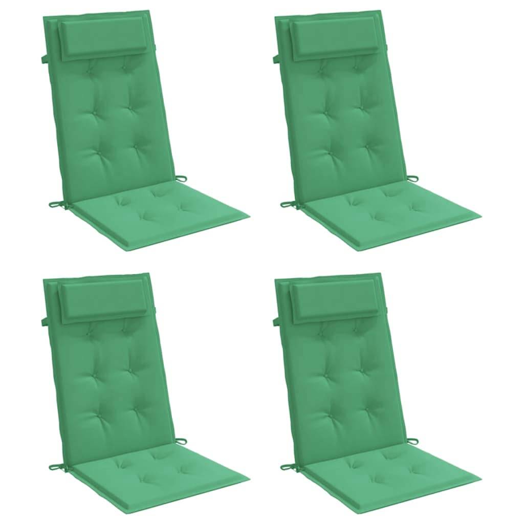 Coussins de chaise à dossier haut tissu Oxford vert 120 x 50 x 3 cm, poids:2.55kg - PANGIVO - Image 3