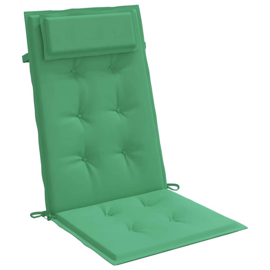Coussins de chaise à dossier haut tissu Oxford vert 120 x 50 x 3 cm, poids:2.55kg - PANGIVO - Image 5