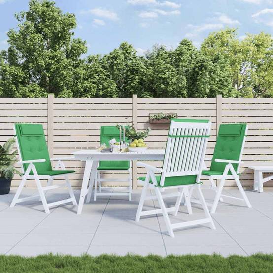 Coussins de chaise à dossier haut tissu Oxford vert 120 x 50 x 3 cm, poids:2.55kg - PANGIVO - Image 1