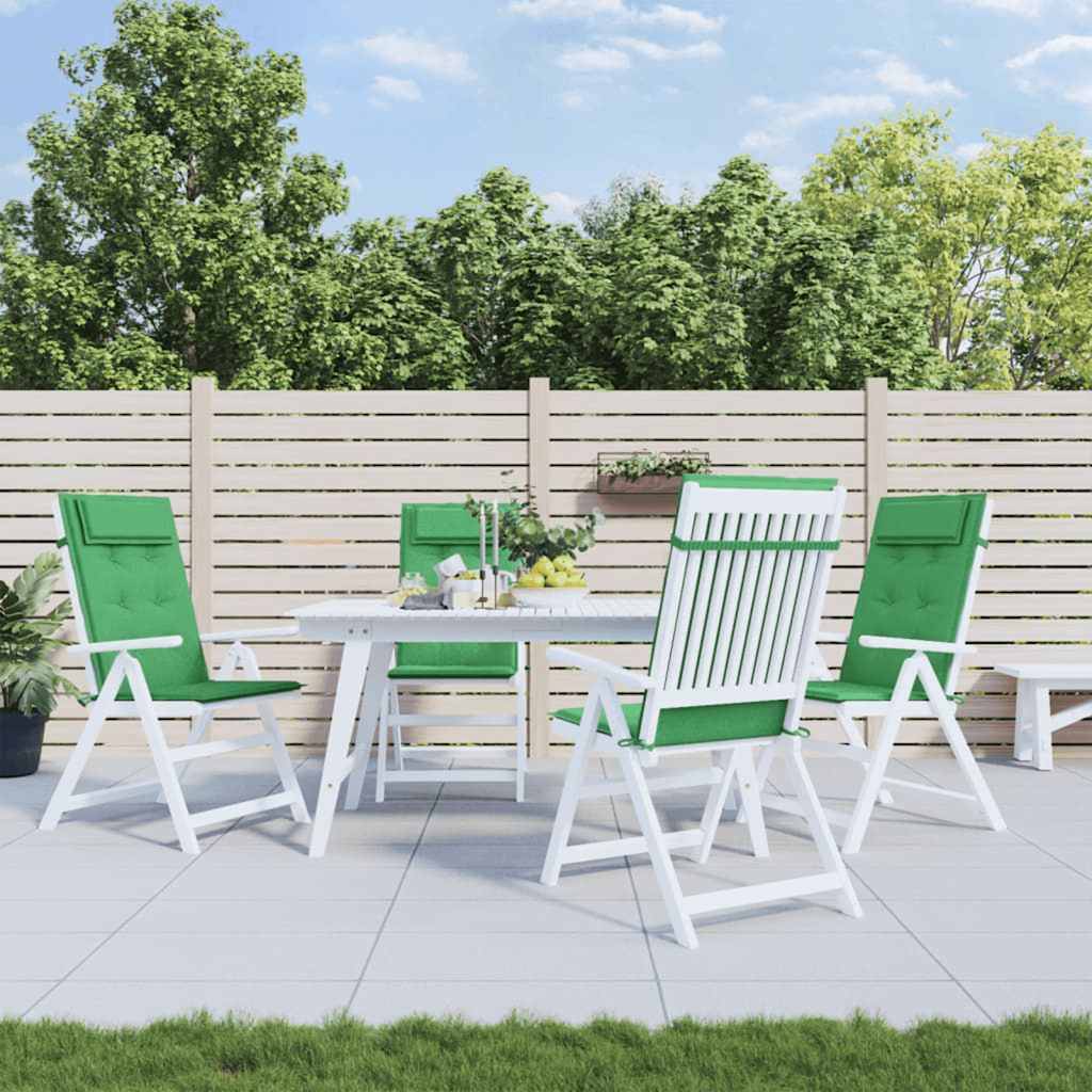 Coussins de chaise à dossier haut tissu Oxford vert 120 x 50 x 3 cm, poids:2.55kg - PANGIVO - Image 1