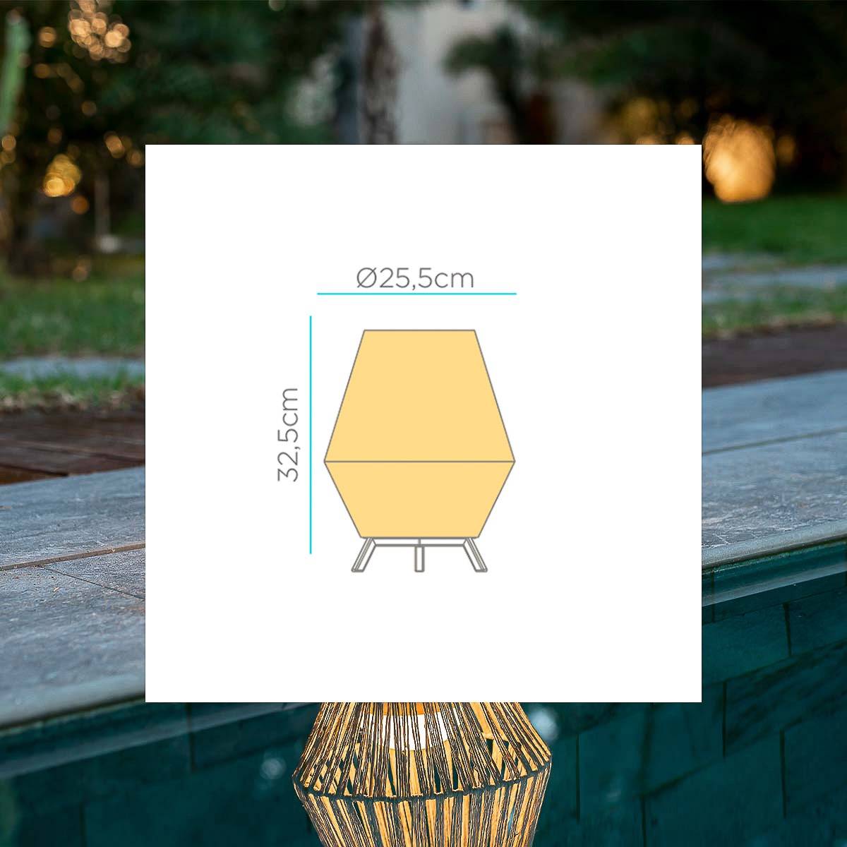 Lampe suspendue 30 cm avec lumière LED chaude et batterie rechargeable. Fabriquée en Espagne. SISINE - Imagen 4