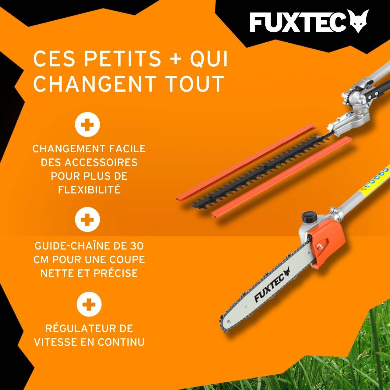 FUXTEC - Débroussailleuse thermique multifonction 4en1 - FUXTEC FX-MT152 - 52cm3 3CV - Image 4