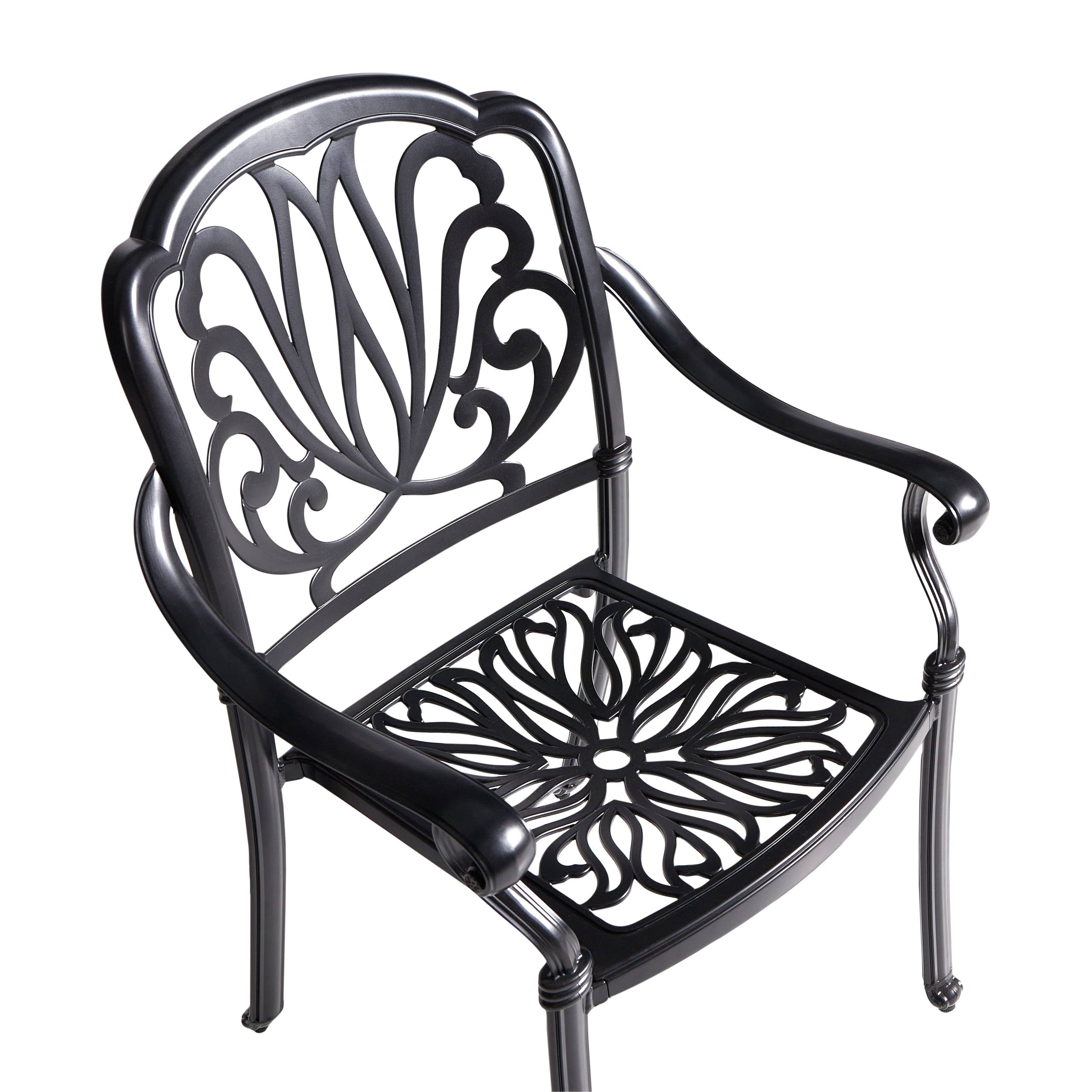 Chaise de jardin Aluminium Noir ANCONA - Beliani - Image 7
