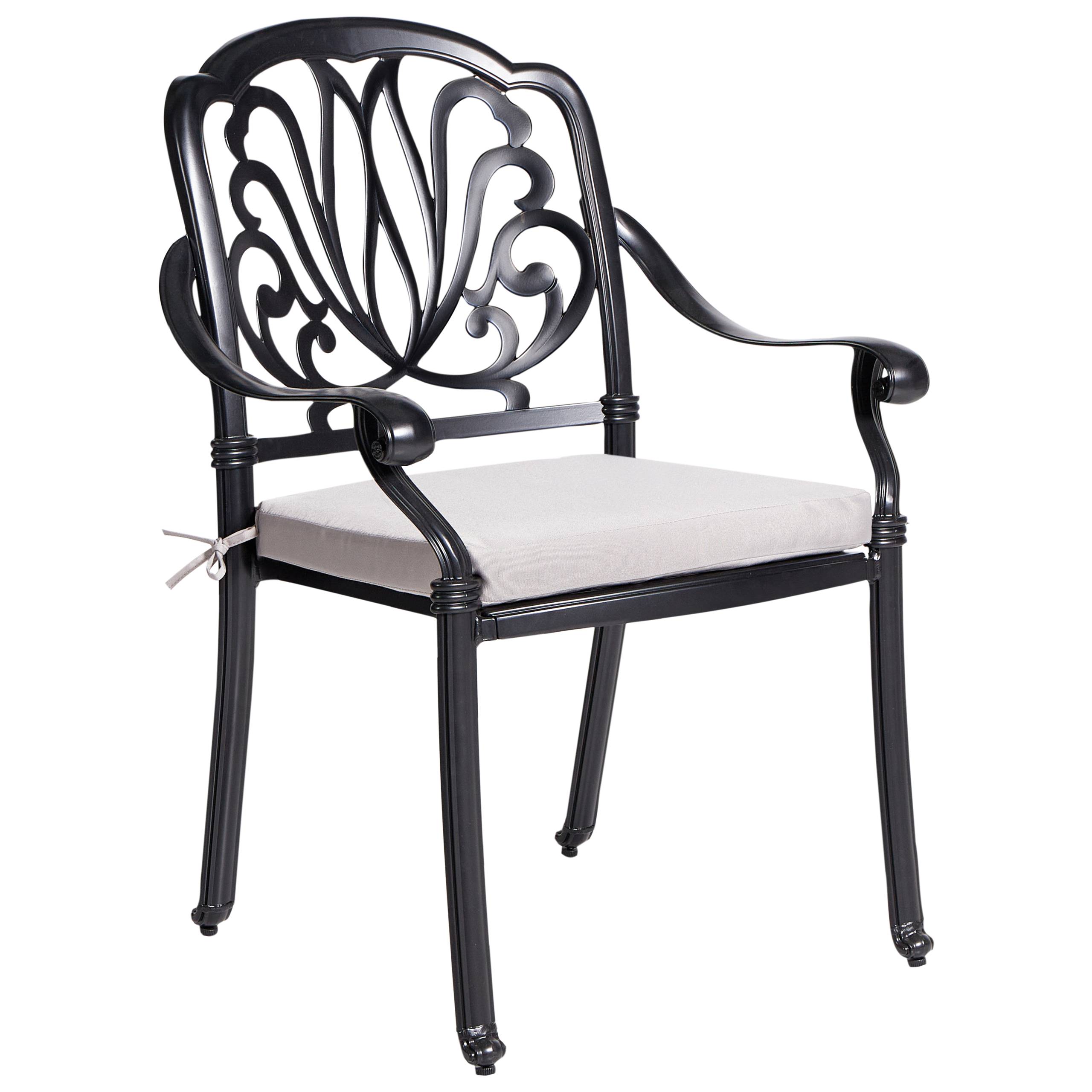 Chaise de jardin Aluminium Noir ANCONA - Beliani - Image 3