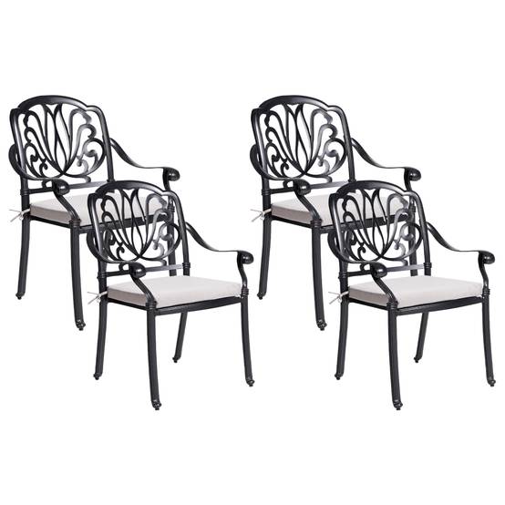 Chaise de jardin Aluminium Noir ANCONA - Beliani - Image 1