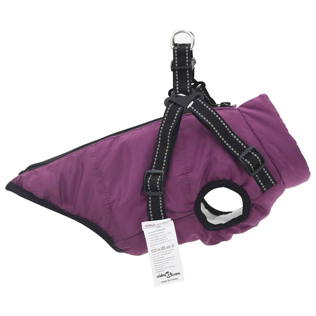 Doudoune Chien Polaire Imperméable Harnais Réglable L Violet - ComfortXL Outdoor Living - Image 4