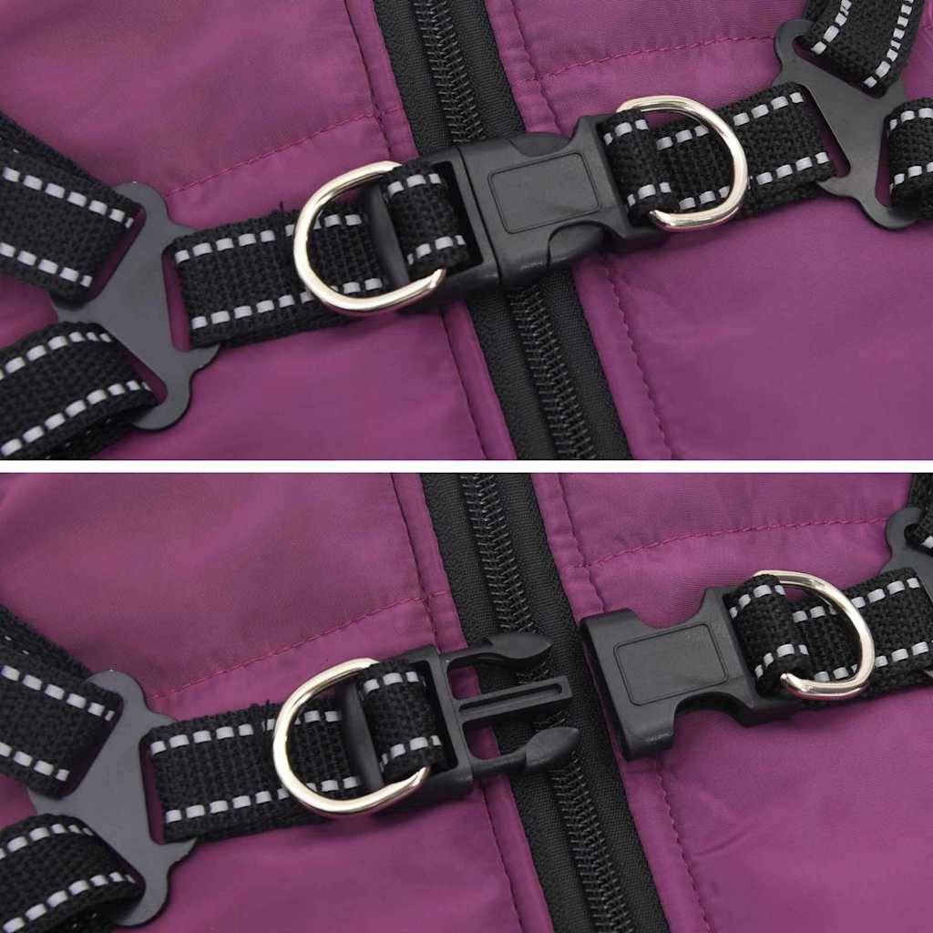 Doudoune Chien Polaire Imperméable Harnais Réglable L Violet - ComfortXL Outdoor Living - Image 6
