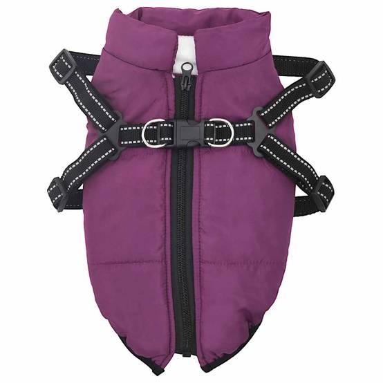Doudoune Chien Polaire Imperméable Harnais Réglable L Violet - ComfortXL Outdoor Living - Image 2