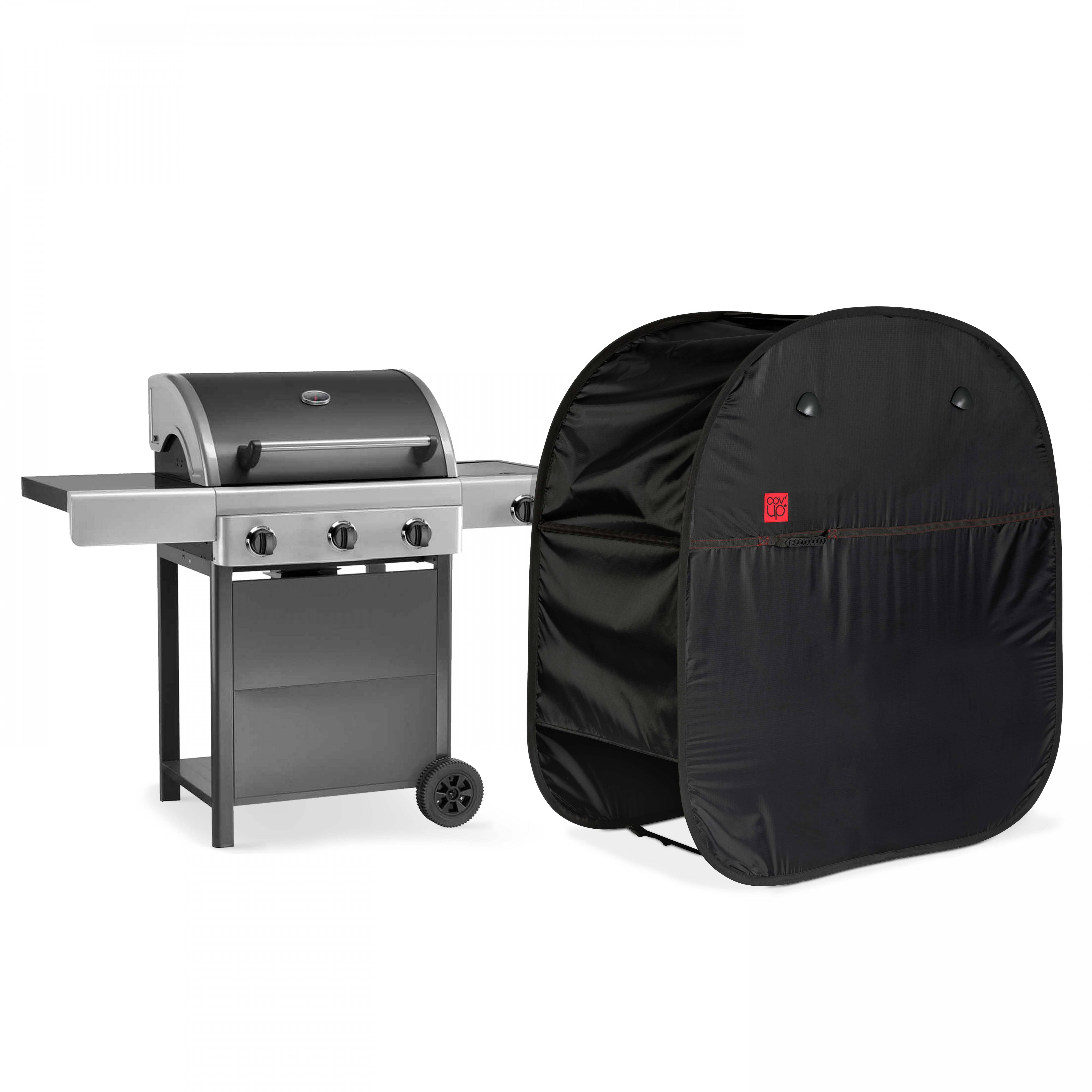 Oviala - Housse de protection Pop'Up barbecue m en polyester noir 110x60x120 cm Housse Pop'Up - Oviala - Imagen 4