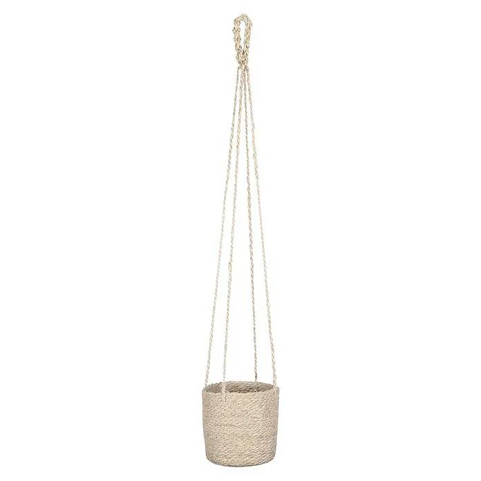 Mica Decorations - Panier suspendu Atlantic jute crème Ø 16 H. 16 - MICA DECORATIONS