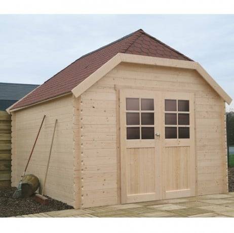 Abri de jardin LIMERICK en bois 10 m², Toiture Shingle rouge, Plancher Oui - Imagen 1