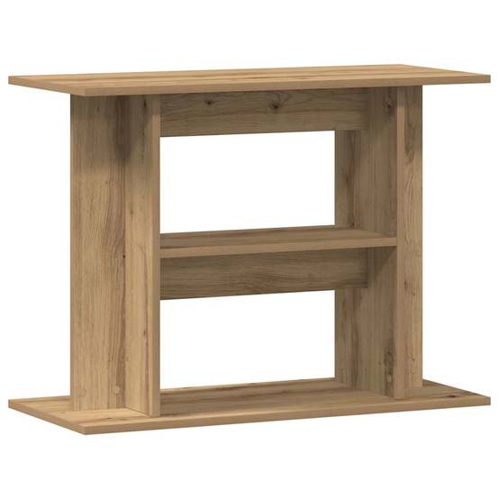 Meuble Aquarium en Bois d'Ingénierie Étagères de Rangement 80x35x60 cm Chêne - ComfortXL Outdoor Living - Image 2