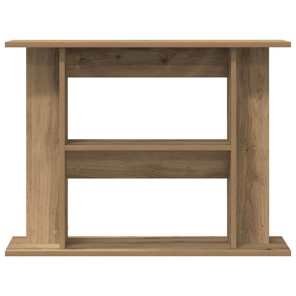 Meuble Aquarium en Bois d'Ingénierie Étagères de Rangement 80x35x60 cm Chêne - ComfortXL Outdoor Living - Image 4