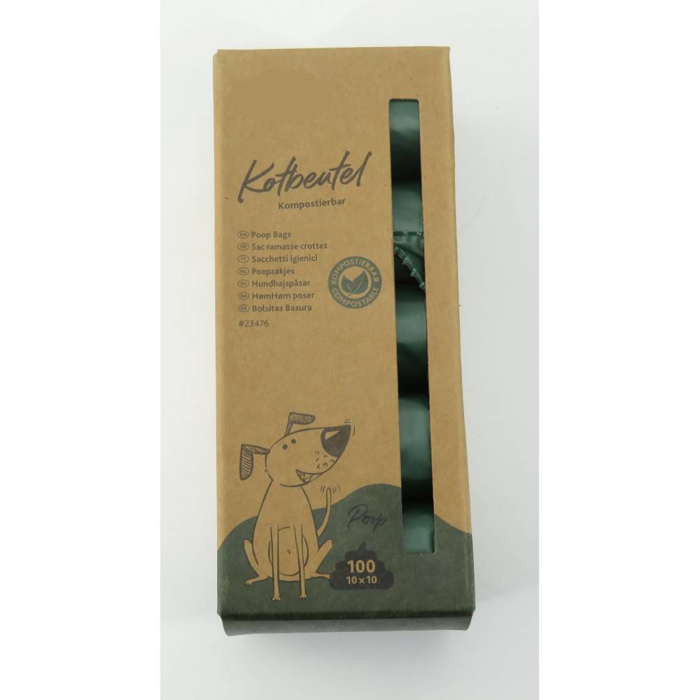 Animallparadise - Sac ramasse crottes, compostable pour chien, 10 rouleaux de 10 sacs. - Imagen 2