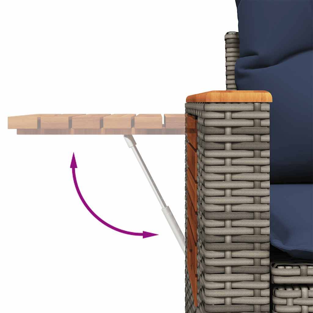 ComfortXL - Salon de jardin gris 10 places en résine tressée modulable avec table basse et tablette d'appoint – ComfortXL Outdoor Living - Image 8