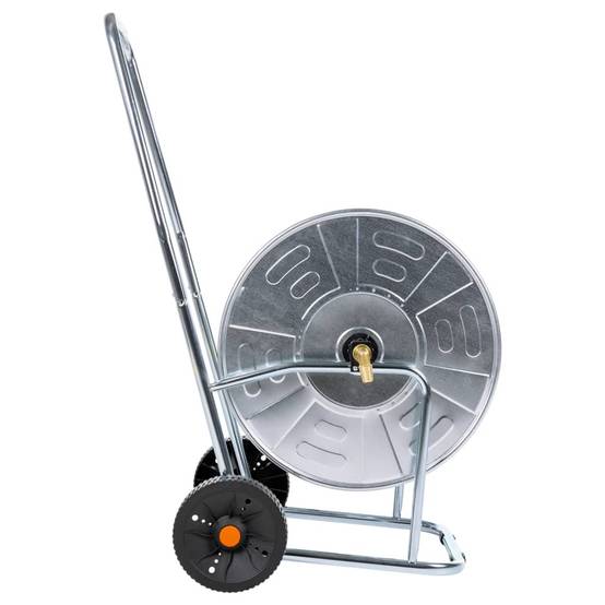 PANGIVO - Chariot d'enrouleur de tuyau acier galvanisé argenté et noir 50 x 28.5 x 50 cm - PANGIVO - Image 4