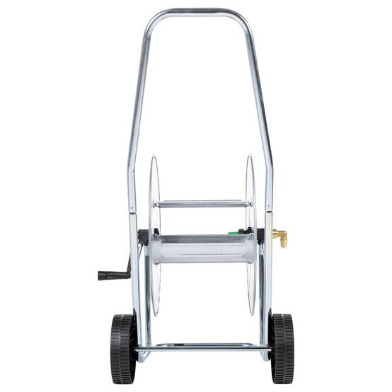 PANGIVO - Chariot d'enrouleur de tuyau acier galvanisé argenté et noir 50 x 28.5 x 50 cm - PANGIVO - Image 5