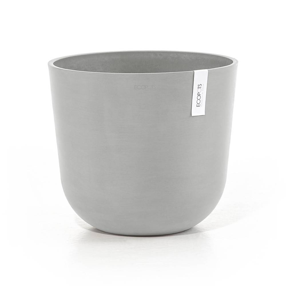 Ecopots - Pot Rond Oslo 35 Blanc Gris - Ø 35 x H. 30,5 cm - 21,7 L ECOPOTS - Imagen 1