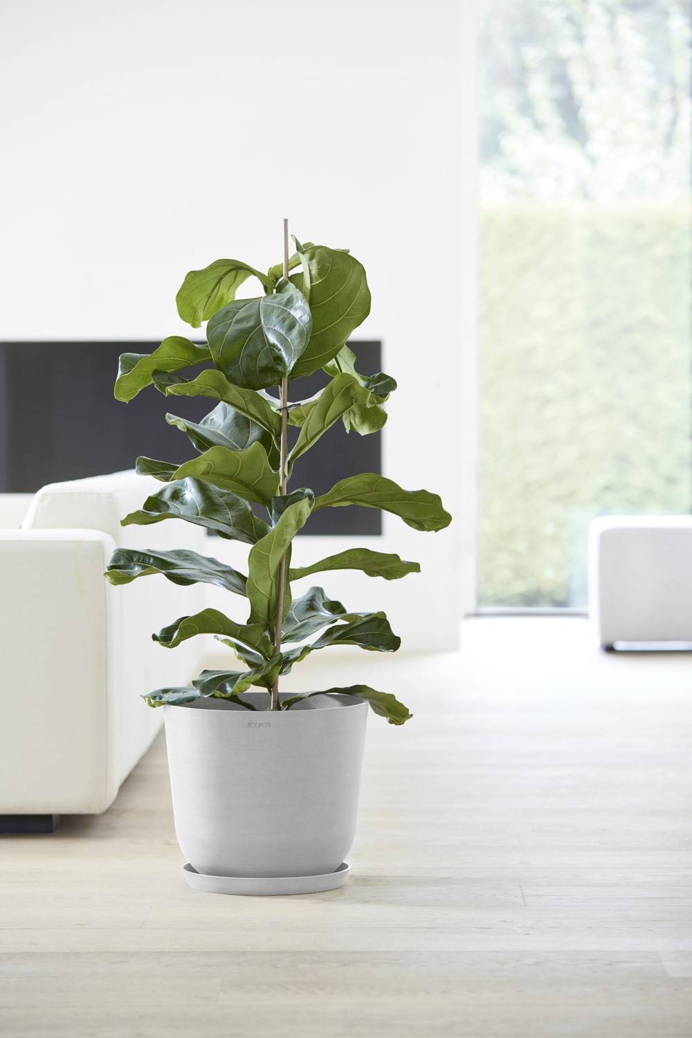 Ecopots - Pot Rond Oslo 35 Blanc Gris - Ø 35 x H. 30,5 cm - 21,7 L ECOPOTS - Imagen 3