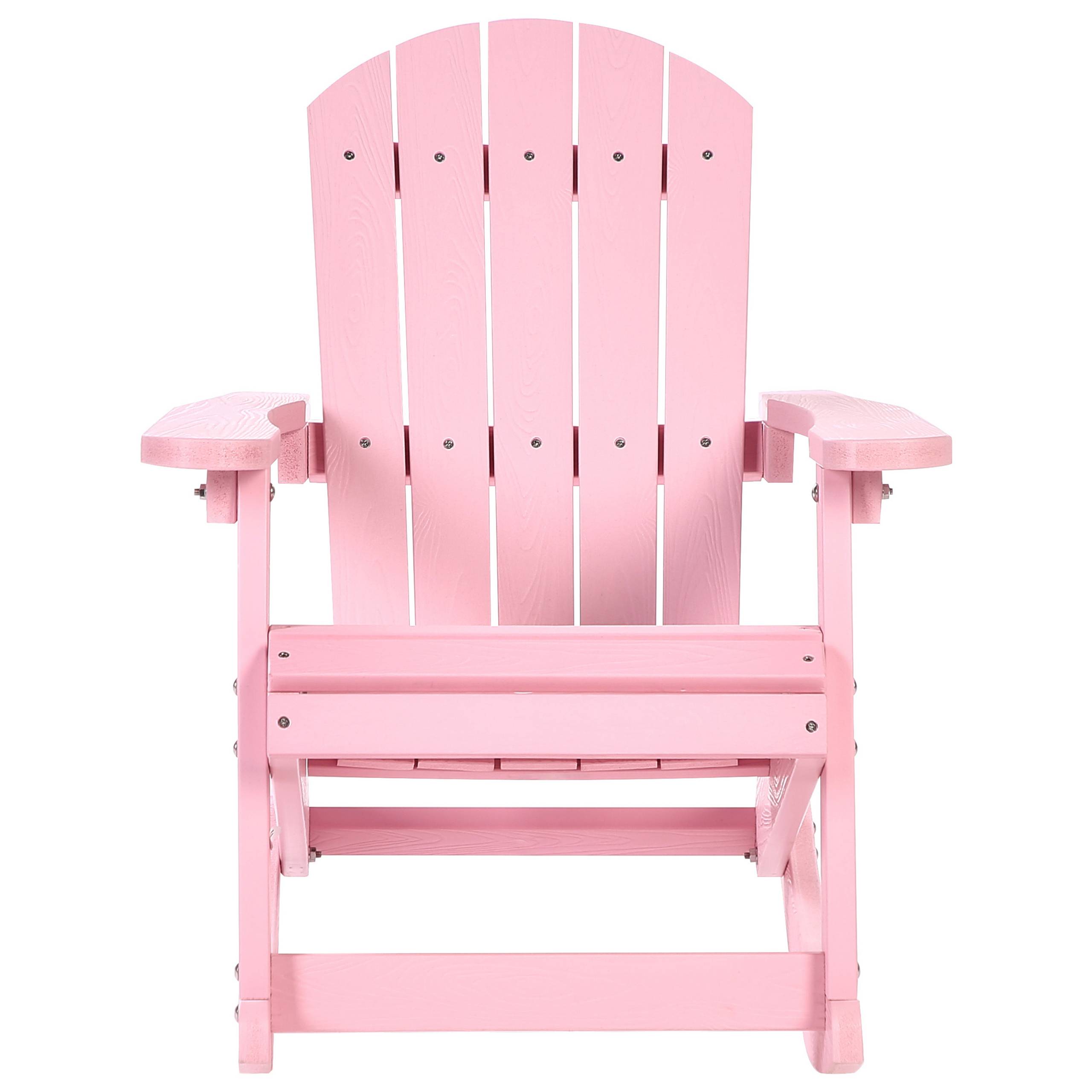 Beliani - Chaise à bascule pour enfants Bois synthétique Rose pastel ADIRONDACK - Beliani - Imagen 4