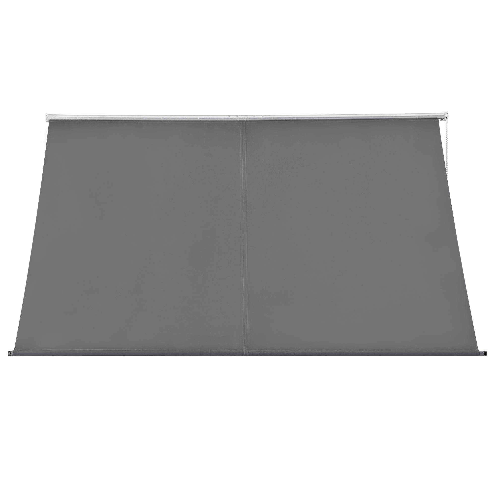 Helloshop26 - Brise-soleil pare-soleil auvent pour fixer au mur rétractable armature en acier 200 x 120 cm gris - Imagen 3