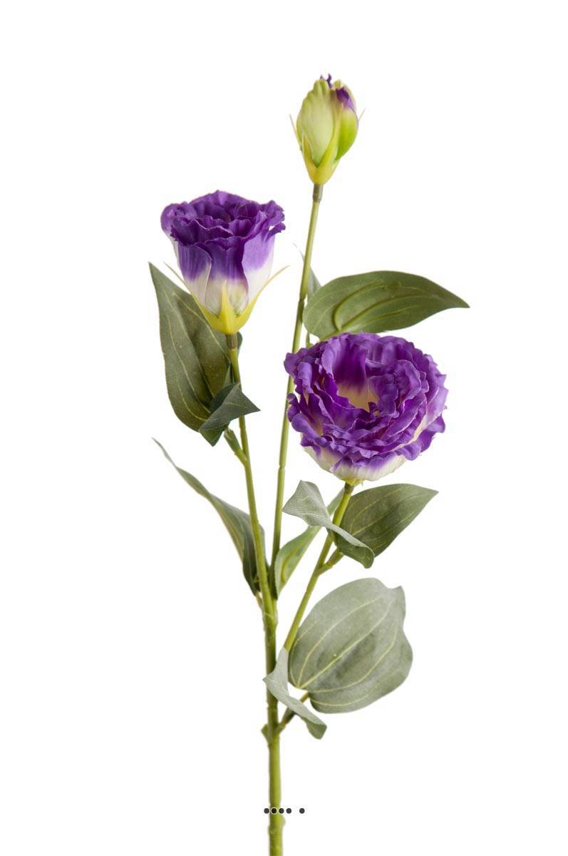 Artificielles - Lisianthus factice en tige H70cm D18cm 3 fleurs haut de gamme Lavande - couleur: Lavande - Imagen 1