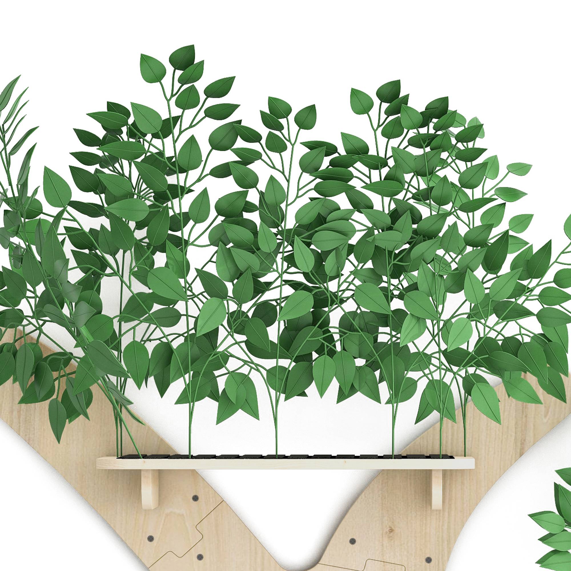 Arbre à chat mural design bois pin pour chats espace jeu griffoir 155x210cm vert - ComfortXL Outdoor Living - Image 6