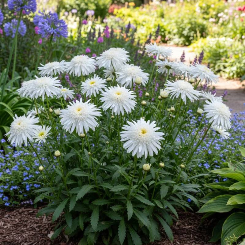 Marguerite d'été Wirral Supreme à fleurs Blanche/ - feuillage Caduc - Godet - 5/20 cm - Imagen 1