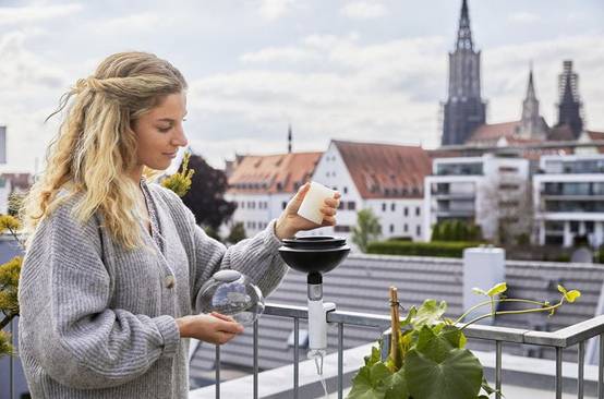 Gardena - Lanterne ronde ClickUp! - compatible avec manche ou support pour balcon ClickUp! Gardena - Imagen 4