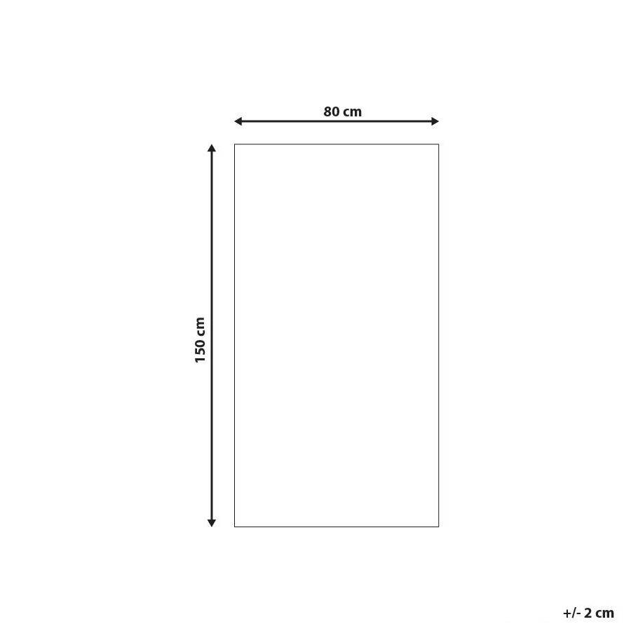 Beliani - Tapis d'extérieur Polyester Noir/blanc TAVAS - 80x150- Beliani - Imagen 2