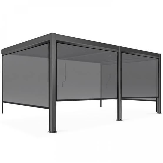Oviala - Pergola bioclimatique adossée 3x6m et 4 Stores 2,66 x 2,34m Oia - Oviala - Imagen 2