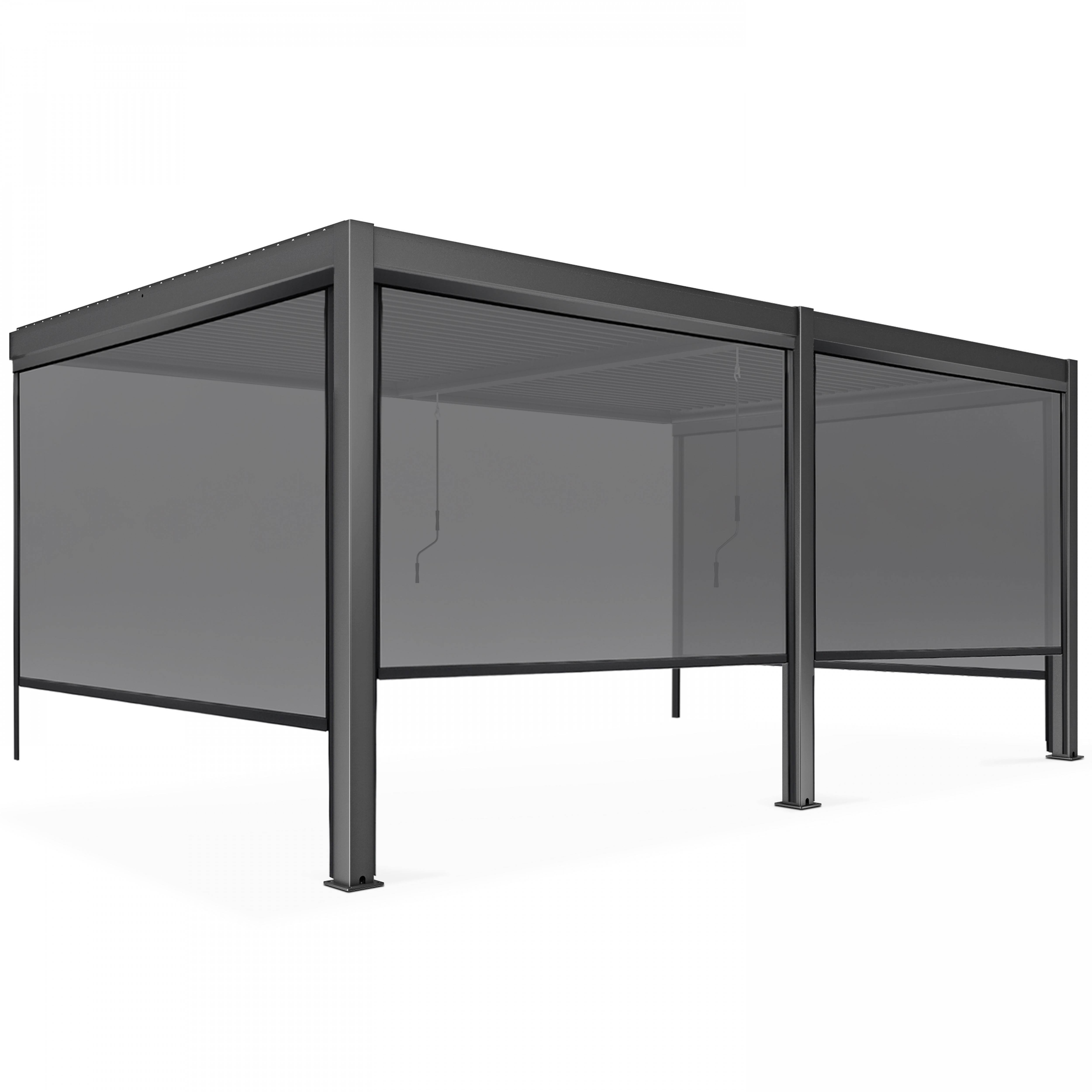 Oviala - Pergola bioclimatique adossée 3x6m et 4 Stores 2,66 x 2,34m Oia - Oviala - Imagen 2