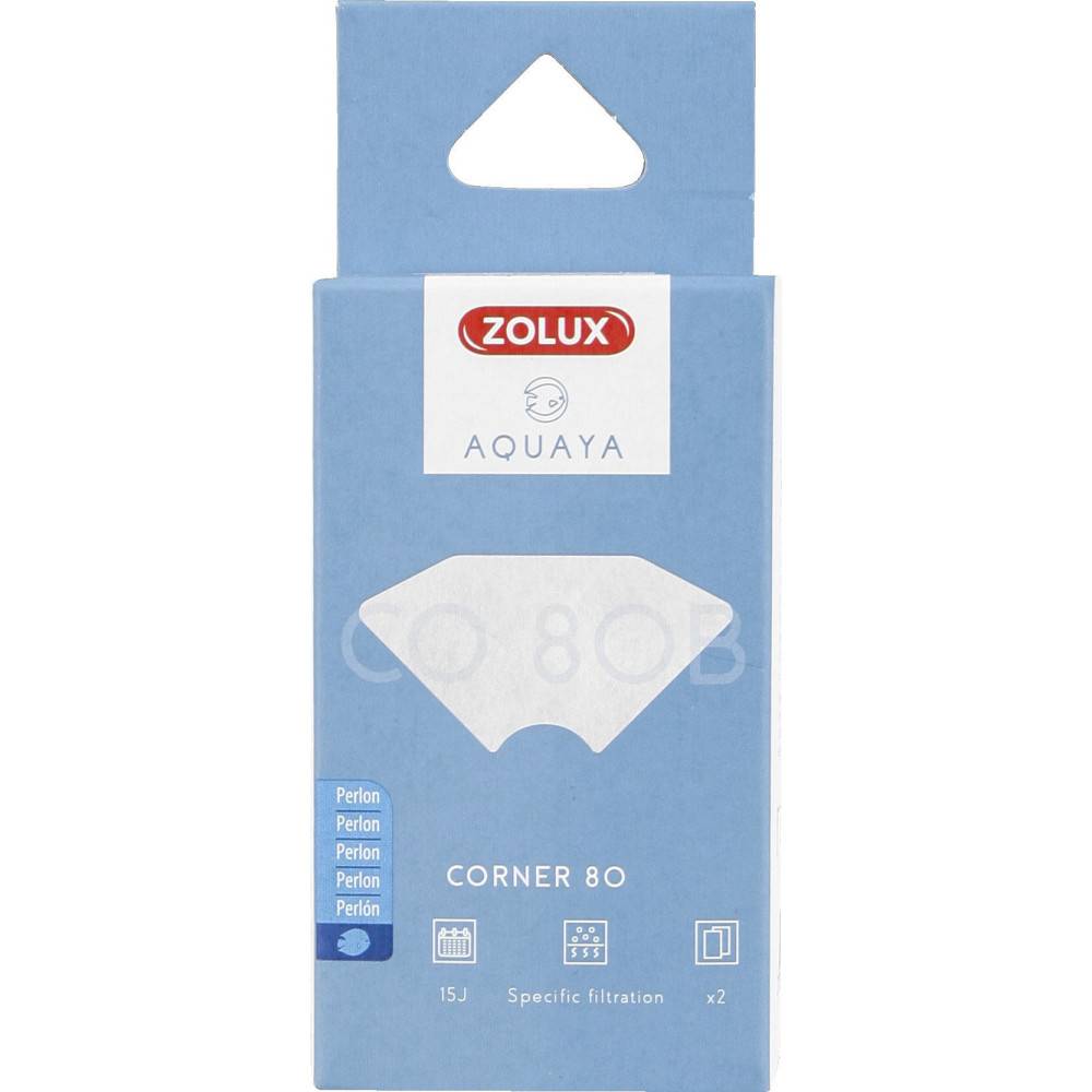Zolux - Filtre pour pompe corner 80, filtre CO 80 B perlon x 2. pour aquarium. - Image 1